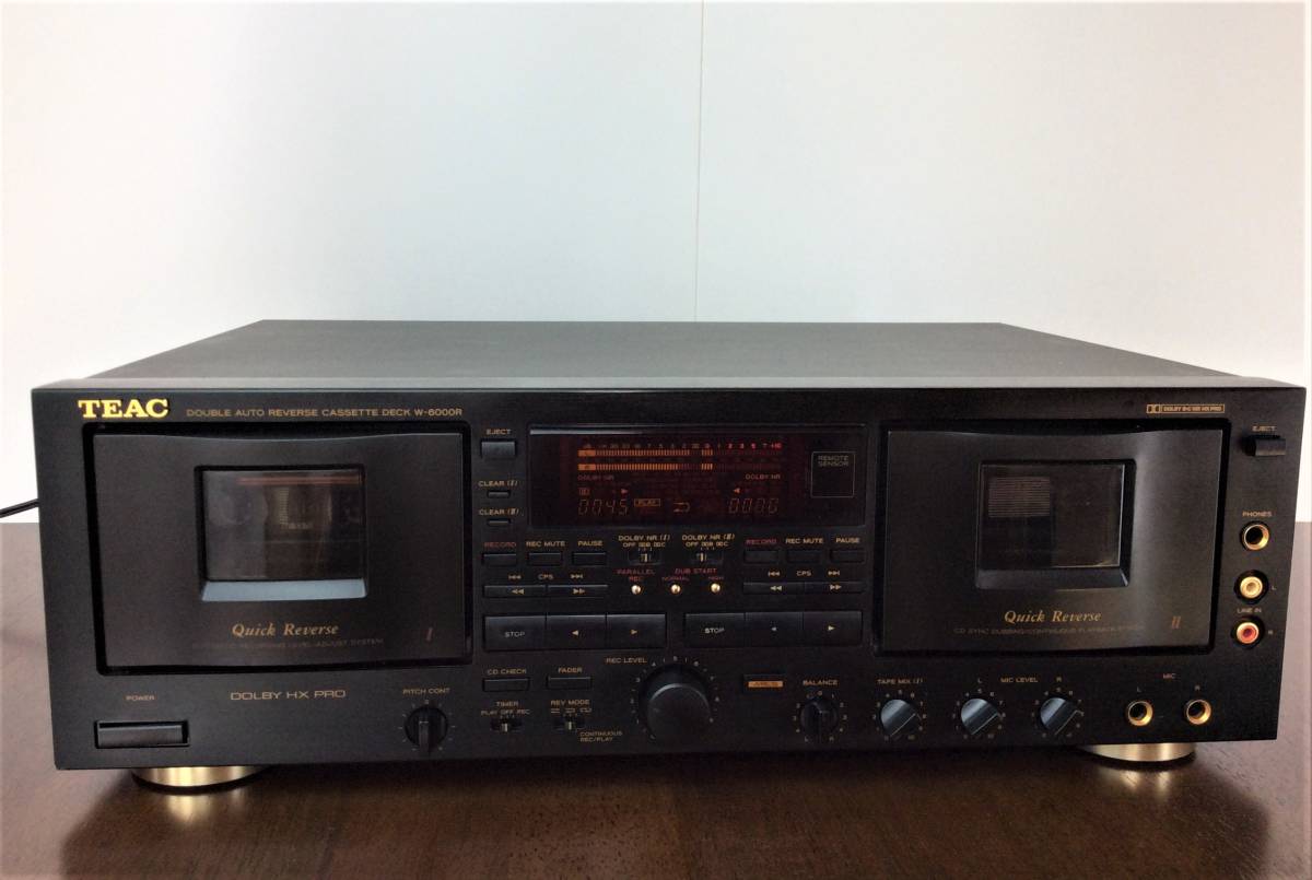 TEAC ティアック ダブルカセットデッキ オートリバース W-6000R 動作品