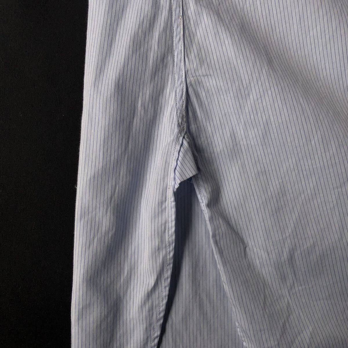 Sans limite SH06S Albini Stripe Band Collar Shirt Cotonificio Albini サンリミット 定番長丈バンドカラーシャツ アルビニ_画像5