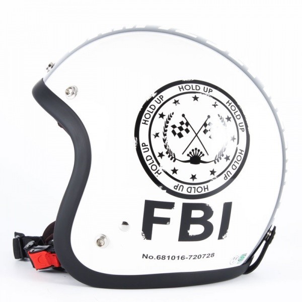 72JAM ジェットヘルメット&シールドセット F.B.I. - ホワイト フリーサイズ:57-60cm未満 +開閉式シールド JCBN-04 JJ-02_画像2