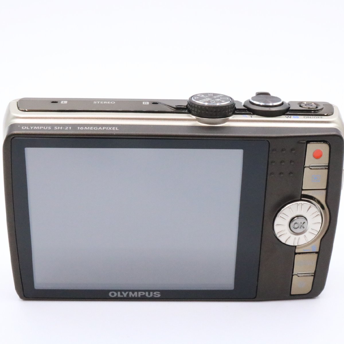 ■極上品■ OLYMPUS オリンパス デジタルカメラ SH-21 ゴールド_画像3