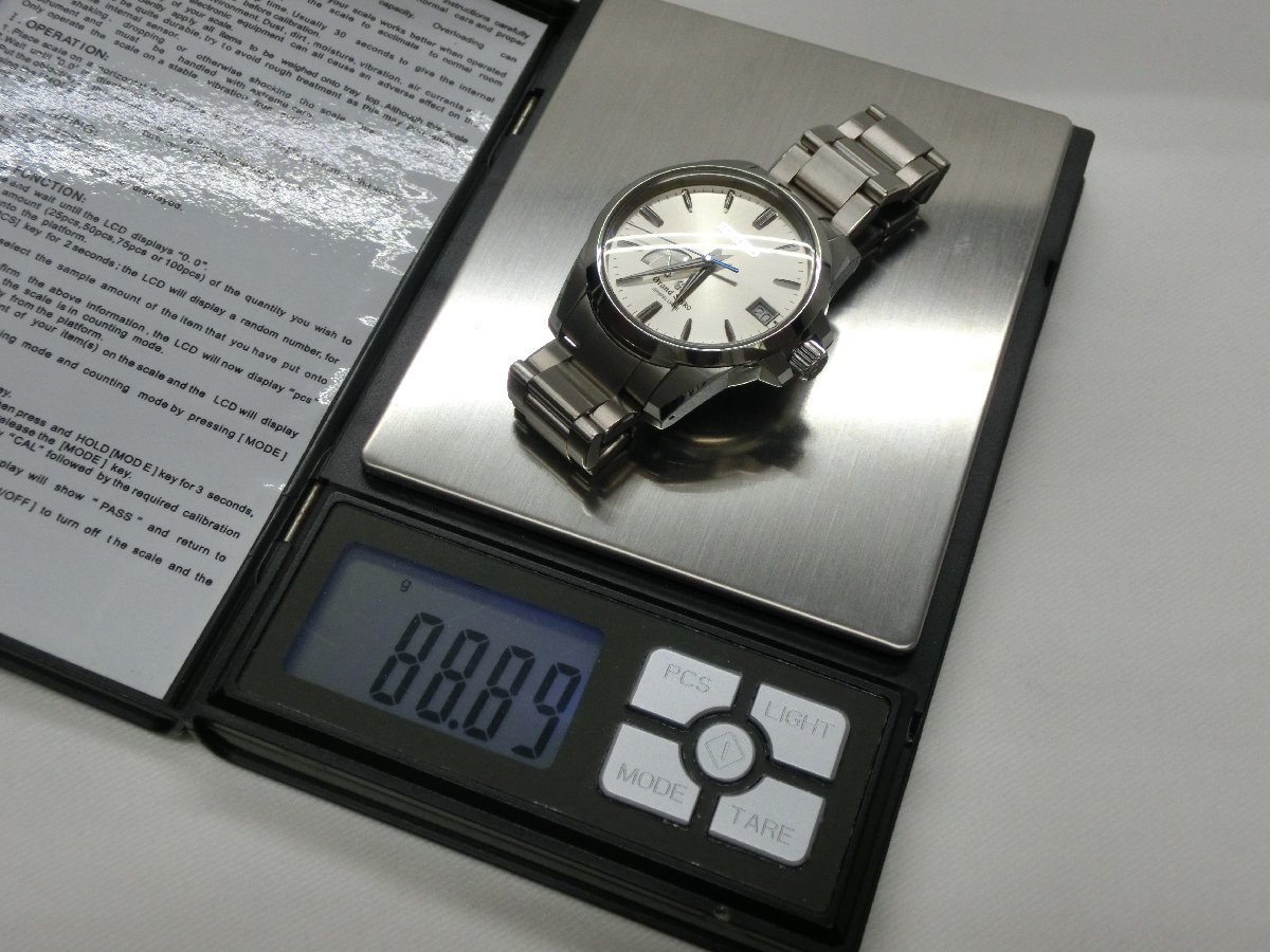 ‡0466 SEIKO グランドセイコー GRAND SEIKO スプリングドライブ SBGA279 9R65-0BG0 自動巻き 腕時計 シルバー文字盤 稼働品