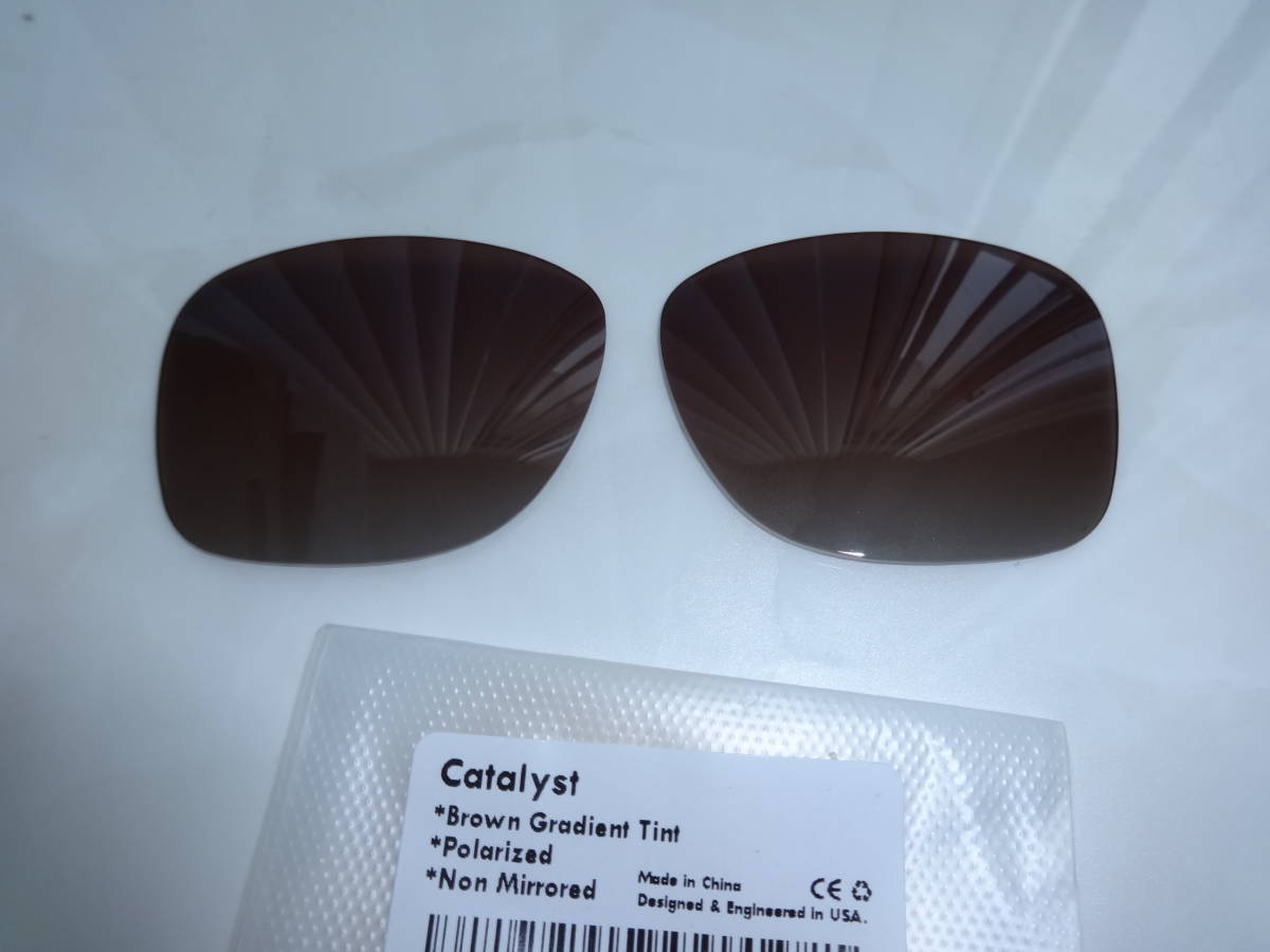 処分価格！！！！オークリー カタリスト用 カスタム偏光レンズ Polarized Lenses for Oakley Catalyst BROWN GRADIENT TINT_画像1