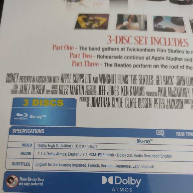 新品未開封 ビートルズ ゲット・バック blu-ray get back 本国UK版