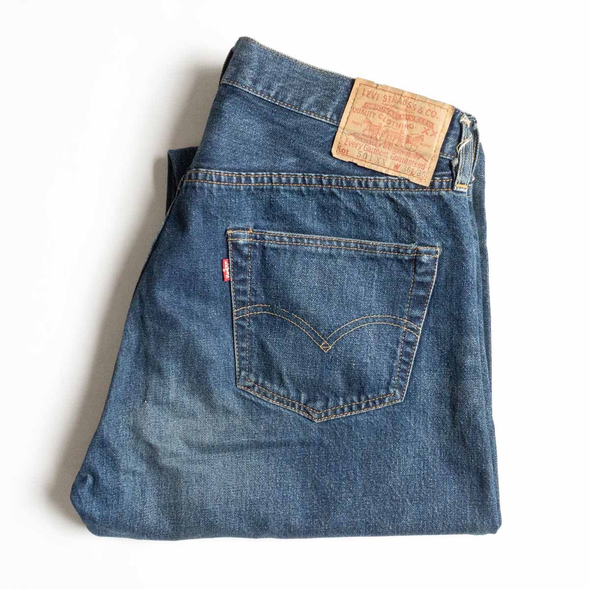 【バレンシア製/加工モデル】 LEVI'S 【501XX BIG E デニムパンツ 】36×36 インディゴ 555 アメリカ製 wxl y2303136_画像1