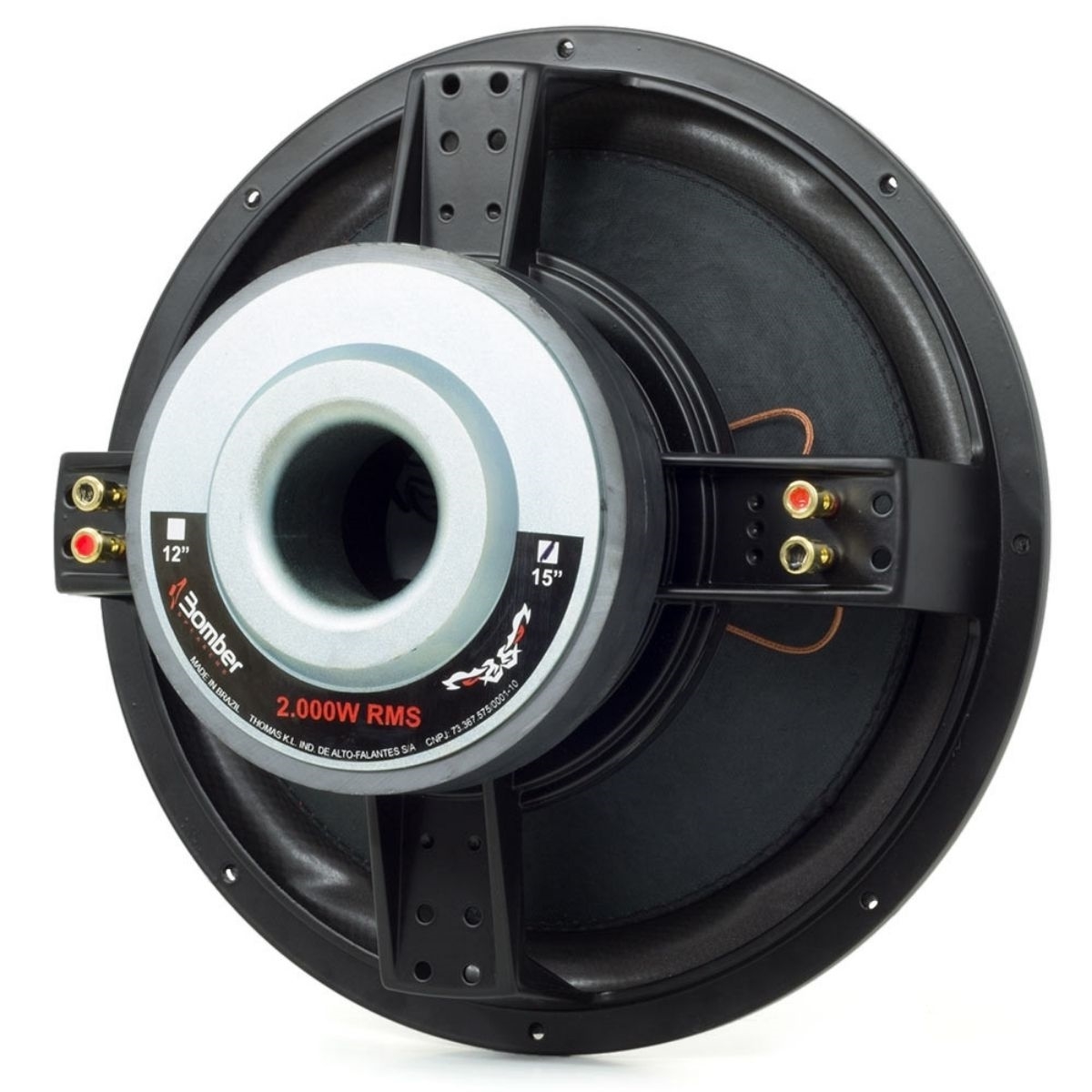 Bomber SWBP15 subwoofer 15 -inch 38cm 2+2Ω 2000Wrms Car Audio car speaker 