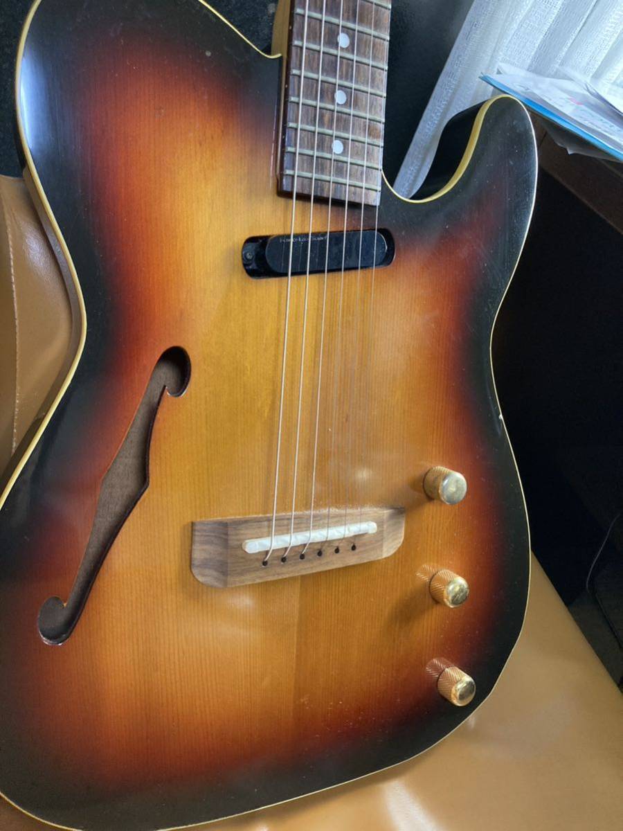 Fender japan テレキャス レア テレアコセミホロウ フジゲン楽器1990年製 専門店メンテ調整済みの画像2