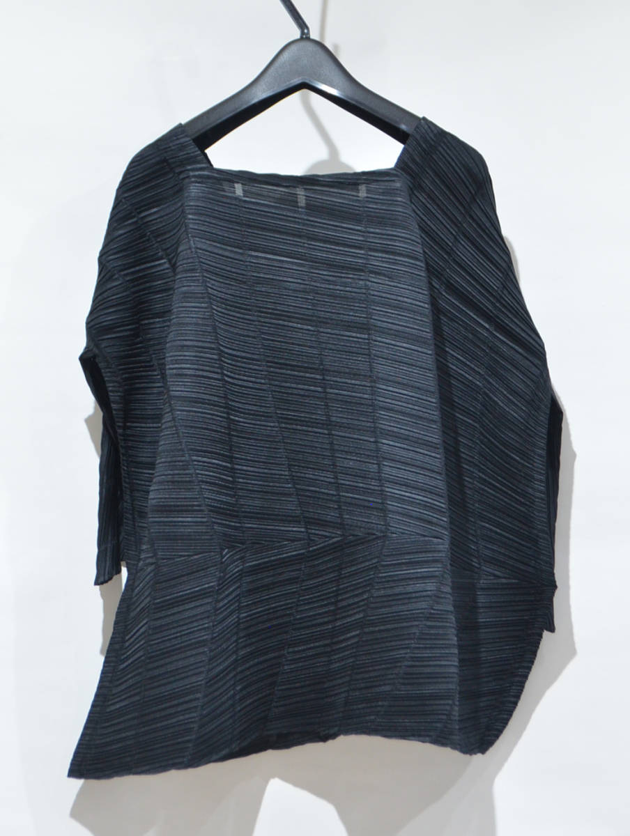 PLEATS PLEASE ISSEY MIYAKE プリーツプリーズ イッセイミヤケ PATAPATA パタパタ 変形 カットソー トップス ブラック 3 Y-317340の画像2