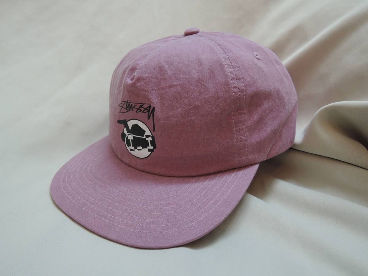 STUSSY ステューシー Pigment Dyed Strapback Cap 赤 公式HP完売 最新人気キャップ　送料込_画像1