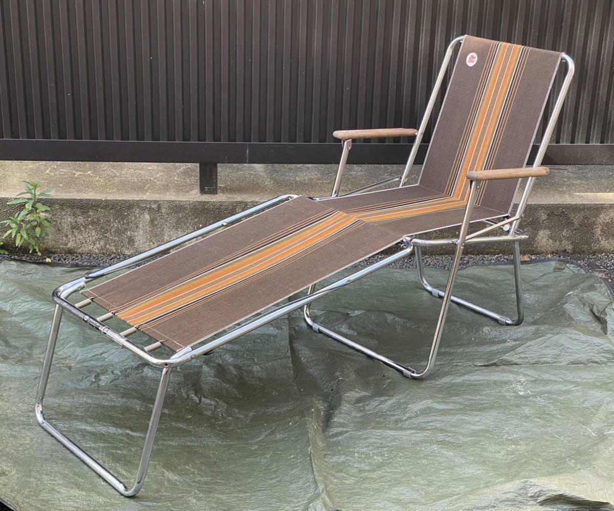 超希少！ZipDee Lawn Chair オットマン付き　ビンテージ フォールディングチェア 折りたたみチェア USA製