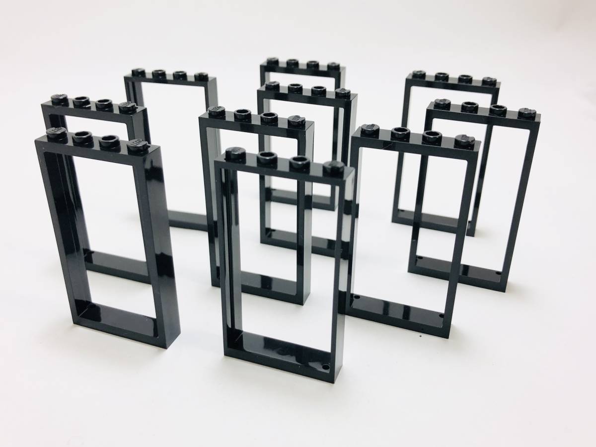 【新品未使用】レゴ　LEGO　ドア枠　1x4x6 ブラック　黒　10個_画像1