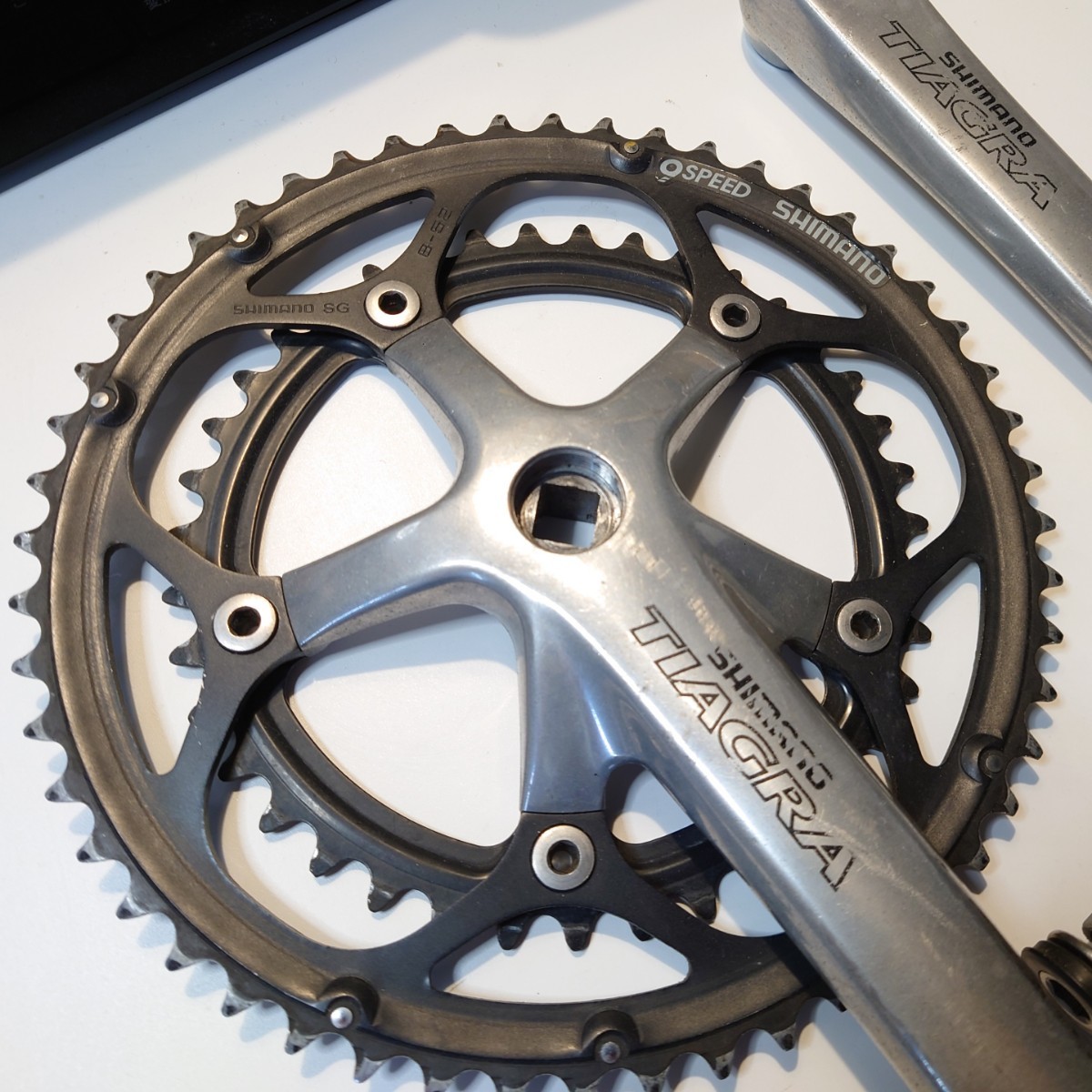 SHIMANO TIAGRA FC-4400 52-39t 9s 170mm BB付き 動作OK シマノ SHIMANO TIAGRA FC-4400 52-39t 9s 170mm BB付き 動作OK シマノ