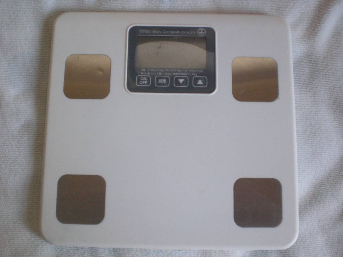 ９　OHM　体重計　体重体組成計　Body Composition Scale　YB-005WT　オーム電機_画像1
