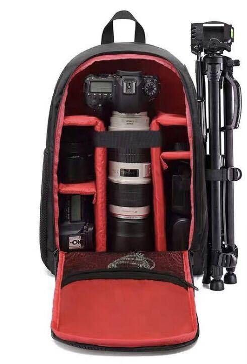 大容量リュックサック カメラバッグ バックパック防水 収納ケース デジタルカメラ 収納バッグ キヤノン ニコン用 一眼レフカメラ 超軽量_画像5