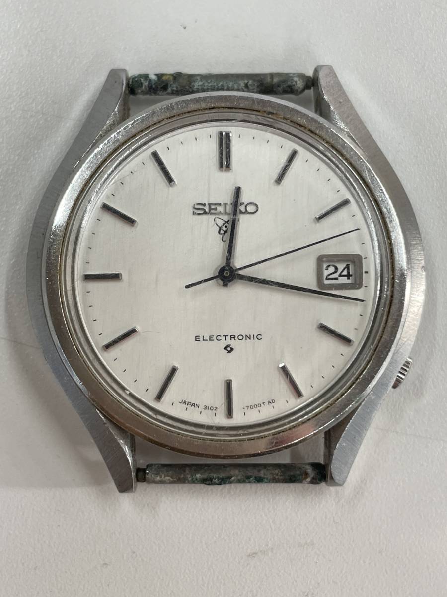 4155　480円～ 中古品　SEIKO/セイコー　エレクトロニック　3102-7000　希少　クォーツ　メンズ　腕時計　アンティーク　_画像1