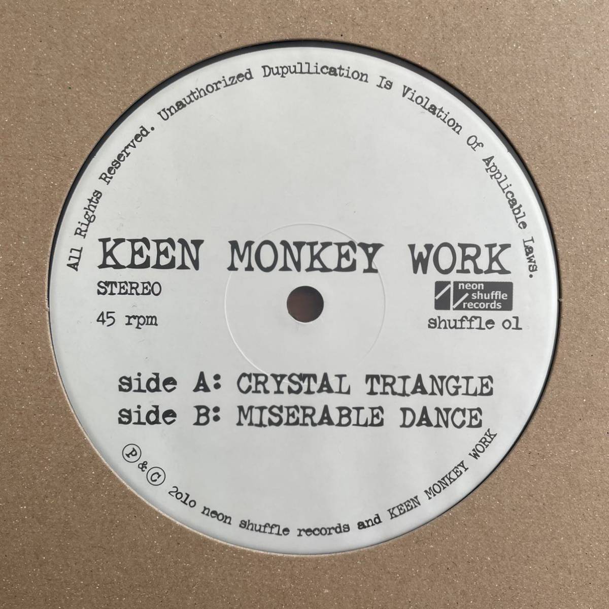 希少爆音限定プレス KEEN MONKEY WORK ’10年名盤2ndシングル Crystal Triangle_画像3