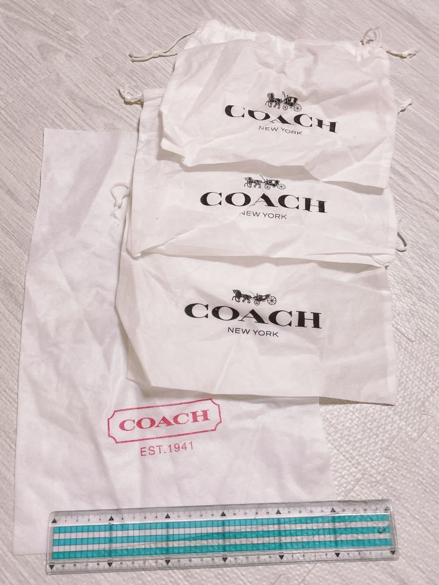H649 正規　COACH コーチ　保存袋　袋　収納　不織布　まとめ　白　巾着_画像2