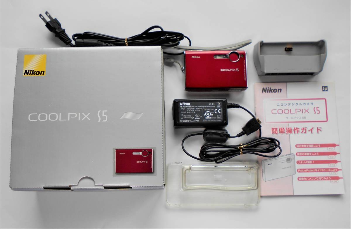 Yahoo!オークション Nikon ニコン COOLPIX S5 レッド デジタルカメラ...