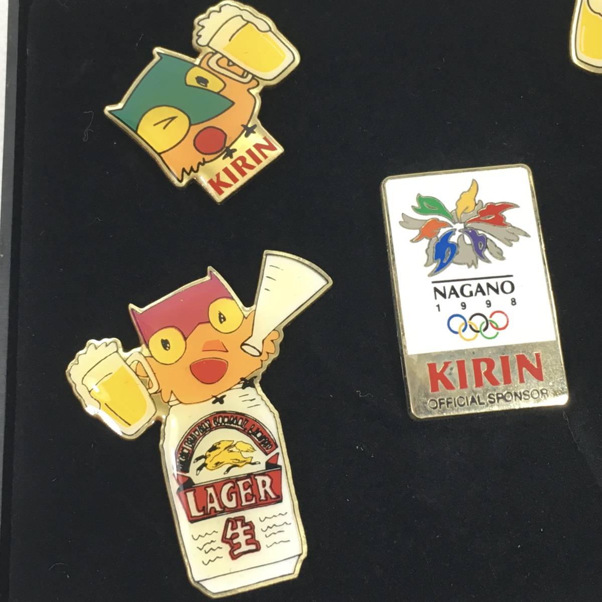 ▼長野五輪 KIRIN スノーレッツ ピンバッジ 5種 1998年 長野オリンピック キリンビール グッズ_画像3