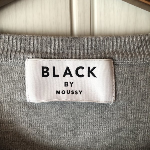 ◆BLACK/by moussy/グレーの丸首カーディガン◆i2_画像6