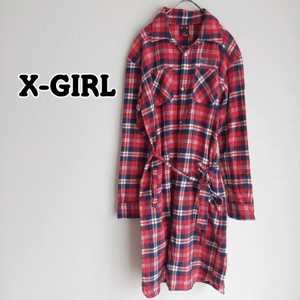 X-GIRL チェックロングワンピース エックスガール  3301