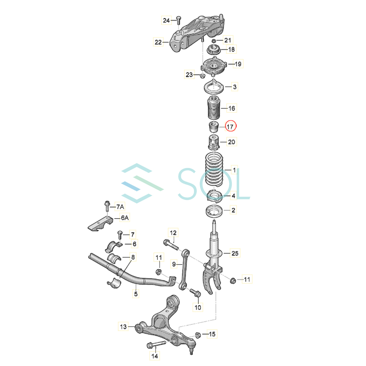 フロント バンプストップラバー 片側 VW トゥアレグ 7LA 7L6 7L7 7L6412303 1個 左右共通 出荷締切18時_画像3