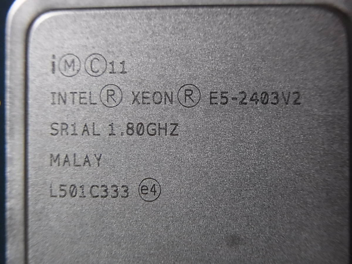 □Intel Xeon E5-2403 V2 SR1AL 1.80GHz Ivy Bridge-EN LGA1356 4コア 4スレッド (Ci0402)_画像2