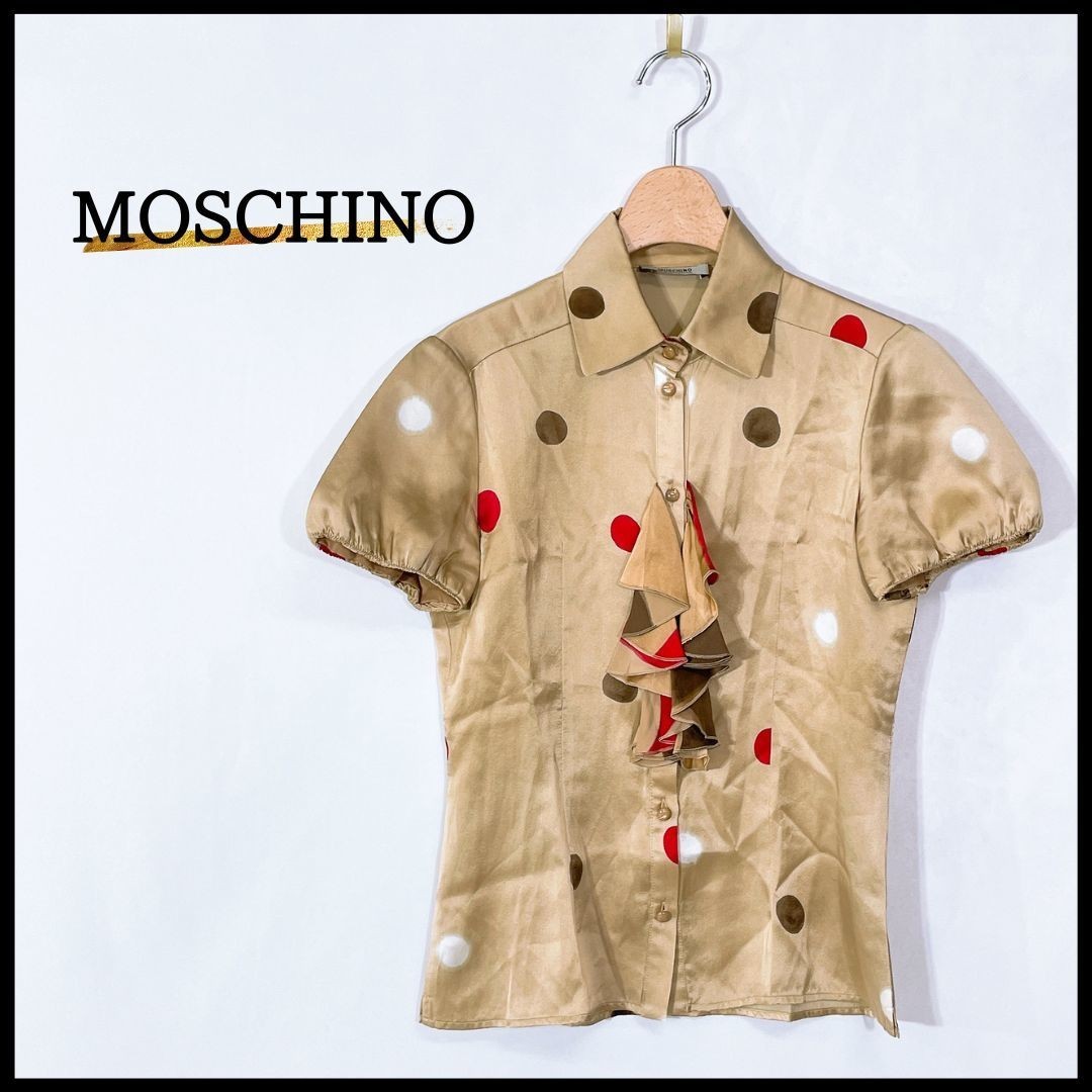 てなグッズや レディースS 美品 MOSCHINO モスキーノ【14304】 光沢