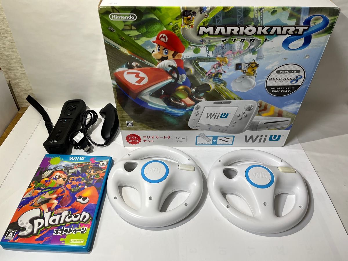 美品 Wii U マリオカート8 セット シロ【メーカー生産終了】 Wii
