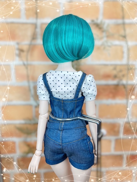 ●ドールウィッグ*ショートボブ*ネギ色*9～9.5インチ（MDD DD SD SmartDollなど）●dollwig*doll wig●_画像5