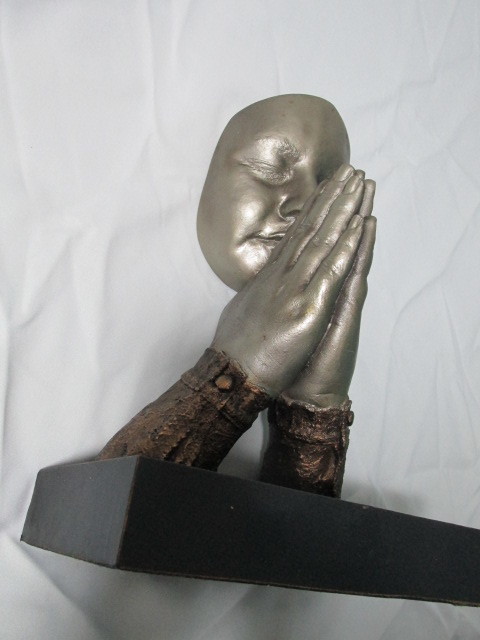 祈り 拝みオブジェ 美術 彫刻 インテリア ディスプレー アート 西洋 置物 小物 ビンテージ アンティークの画像3