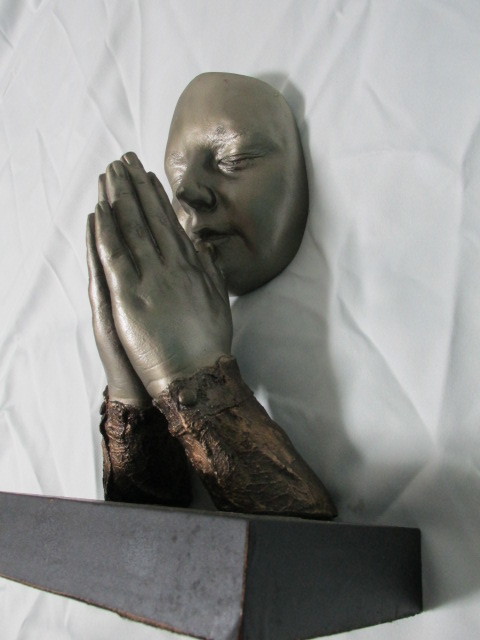 祈り 拝みオブジェ 美術 彫刻 インテリア ディスプレー アート 西洋 置物 小物 ビンテージ アンティークの画像1