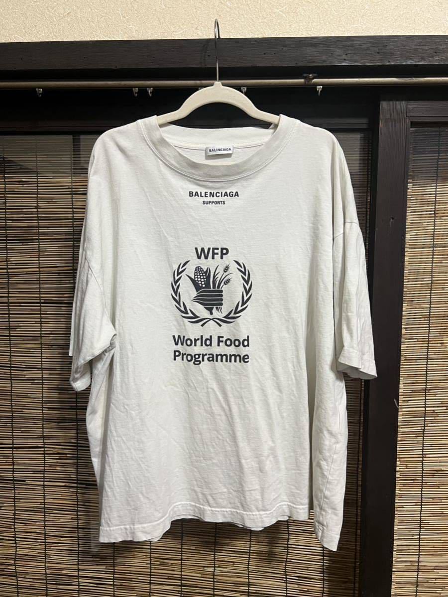 正規品が格安入手 バレンシアガ 黒 半袖World Food Program S メンズ