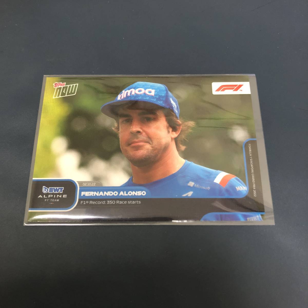 2022 F1 Topps Now　 Fernando Alonso　F1 Record : 350 Race Starts　カード　即決_画像1