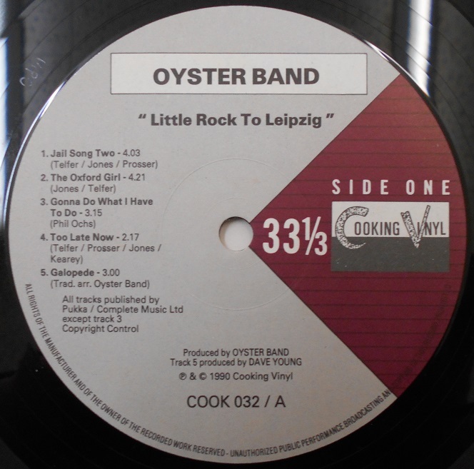 ■中古品■Oyster Band オイスター・バンド/little rock to Leipzig(USED LP)_画像3