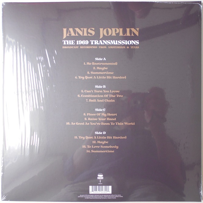 ■新品■Janis Joplin ジャニス・ジョプリン/the 1969 transmissions -broadcast recordings from Amsterdam & Texas-(2LPs)_画像2