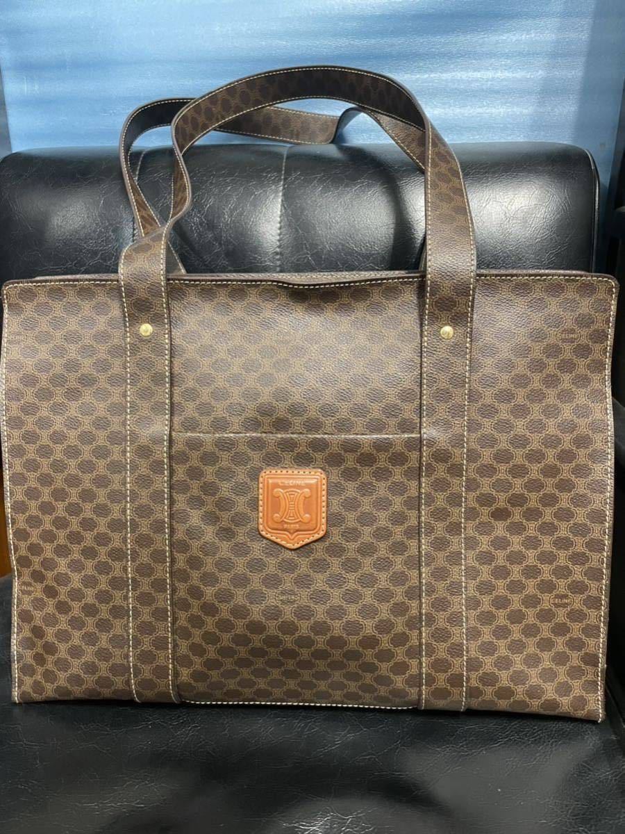 CELINE セリーヌマガダム柄トートバッグショルダーバッグバッグPVC