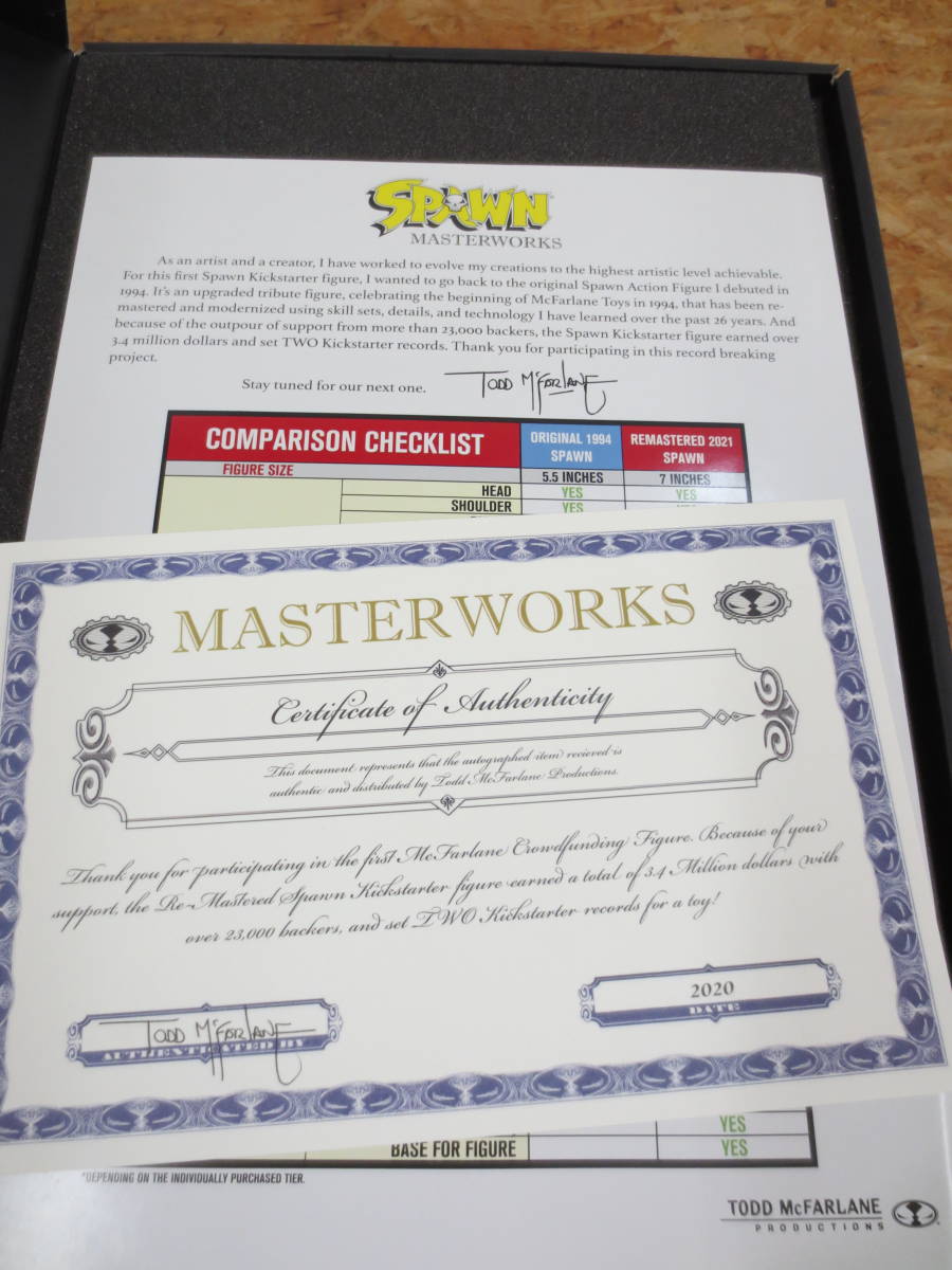 101-B③255 Todd McFarlane Launches First-Ever Masterworks Spawn Kickstarter
