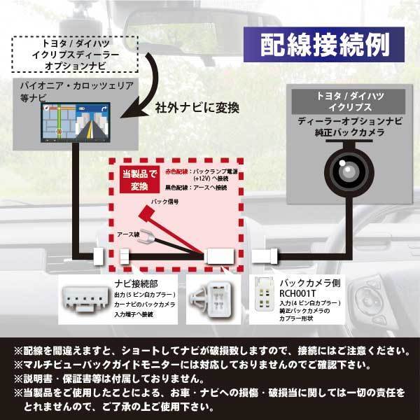 PB4 トヨタ純正バックカメラ サイバーナビ リアカメラ バックカメラ 変換 カロッツェリア 【NH3N-W57】_画像3