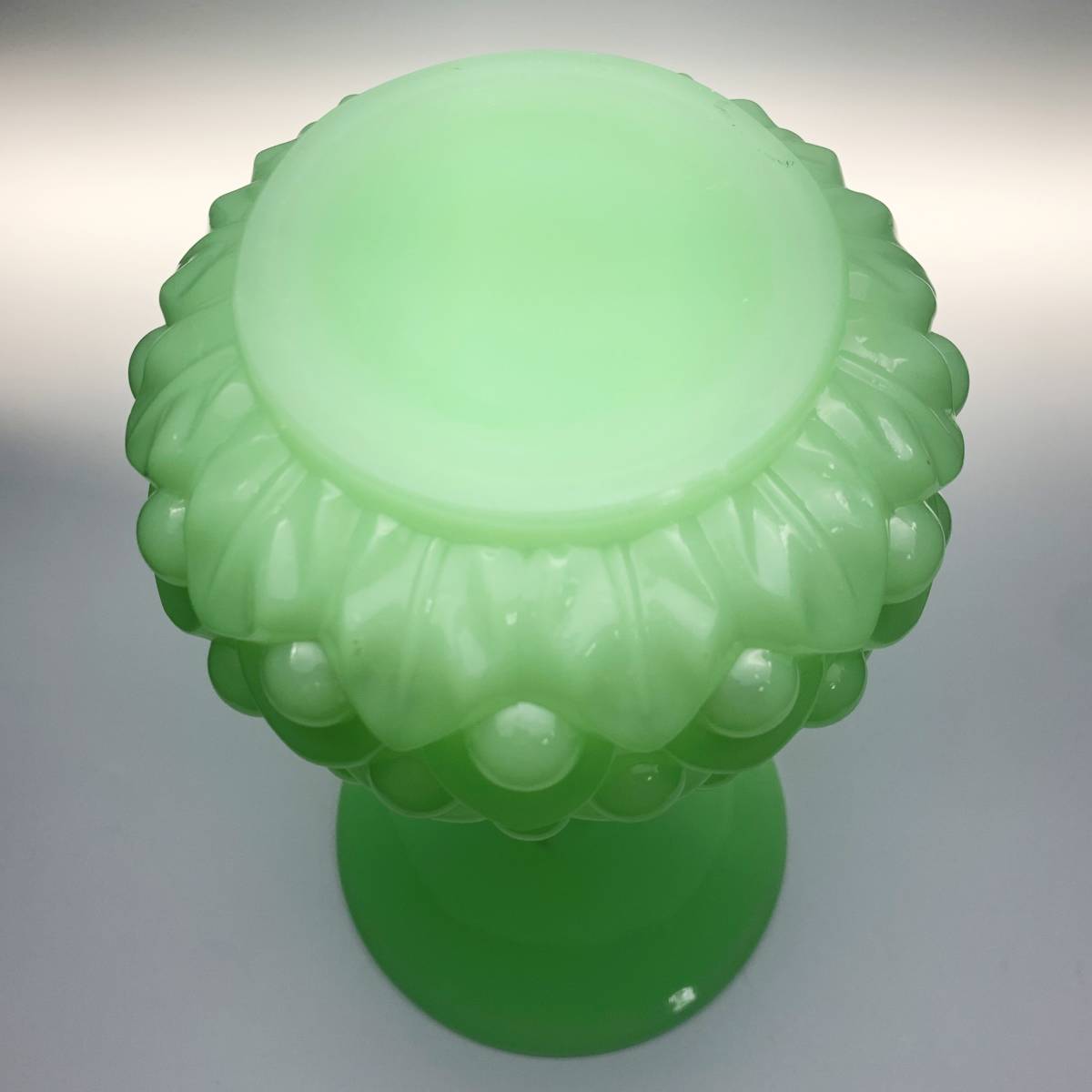 レア】オールド バカラ フラワーベース 花瓶 BACCARAT オパーリン 緑