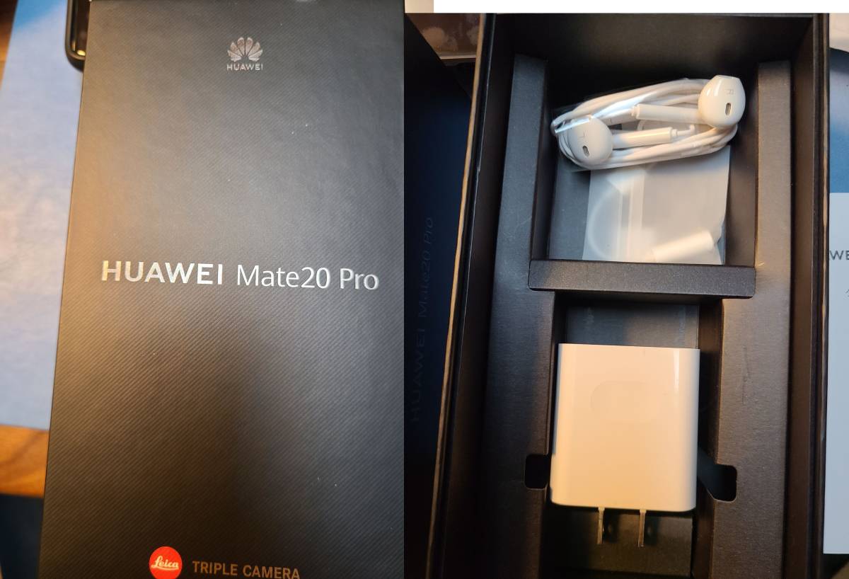 美品 Huawei 国内版SIMフリー Mate 20 Pro トワイライト 128GB LYA-L29 22/11BT交換 新品spigenケースの画像2