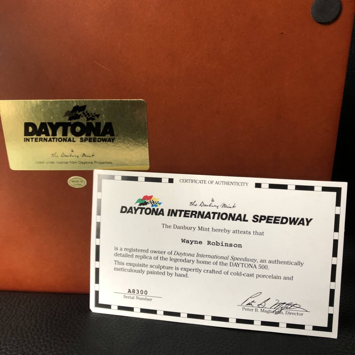  ultra rare * Dan Bally mint */ Daytona Inter National Speed way frolida beach / geo llama model * certificate attaching 