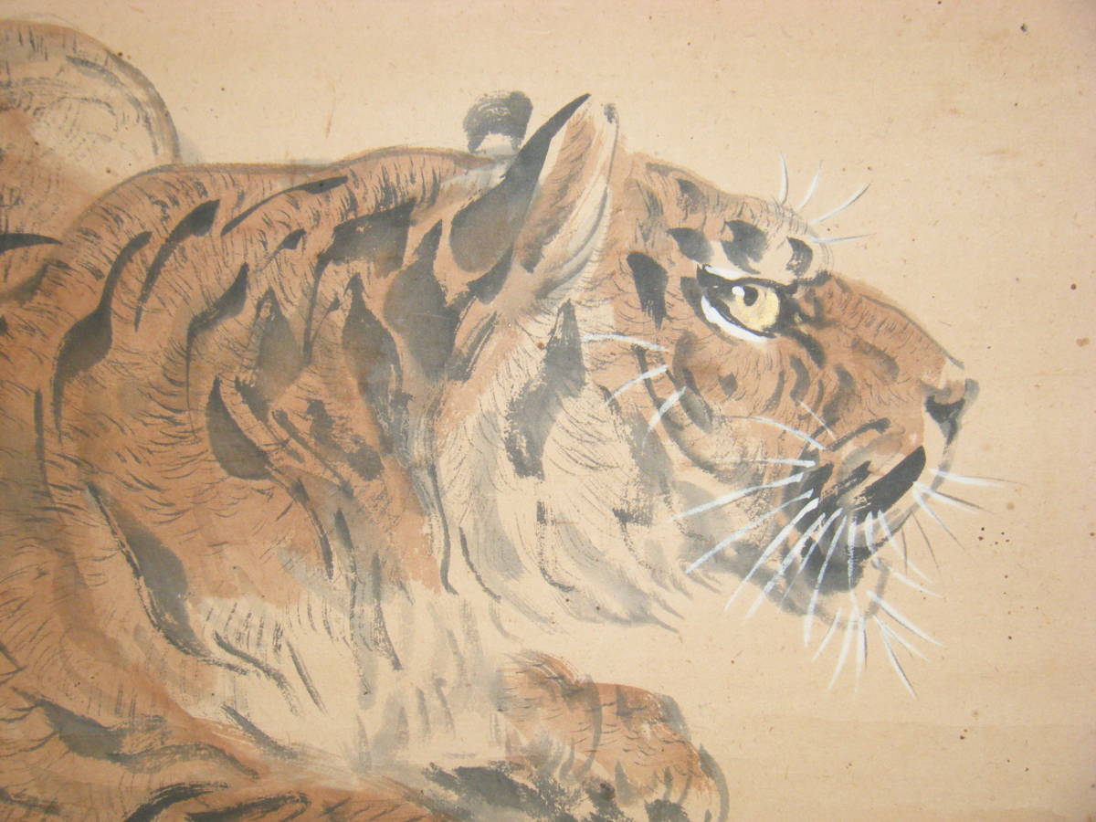 ヤフオク! - 【真作】掛軸 三尾呉石 猛虎図 日月会幹事 巽画会会員 名...