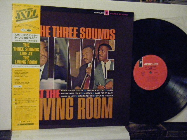 ▲LP THE THREE SOUNDS スリー・サウンズ / LIVE AT THE LIVING ROOM ライヴ・アット・ザ・リヴィング・ルーム 帯付 SJ-19612◇r50311_画像1