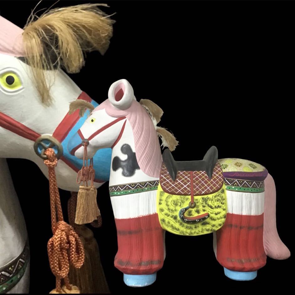 伏見人形 丹嘉 馬 午 五月 騎馬 郷土玩具 風俗人形 土人形 横幅60cm 高さ52cm 超特大サイズ 飾り馬 端午の節句 伝統工芸品