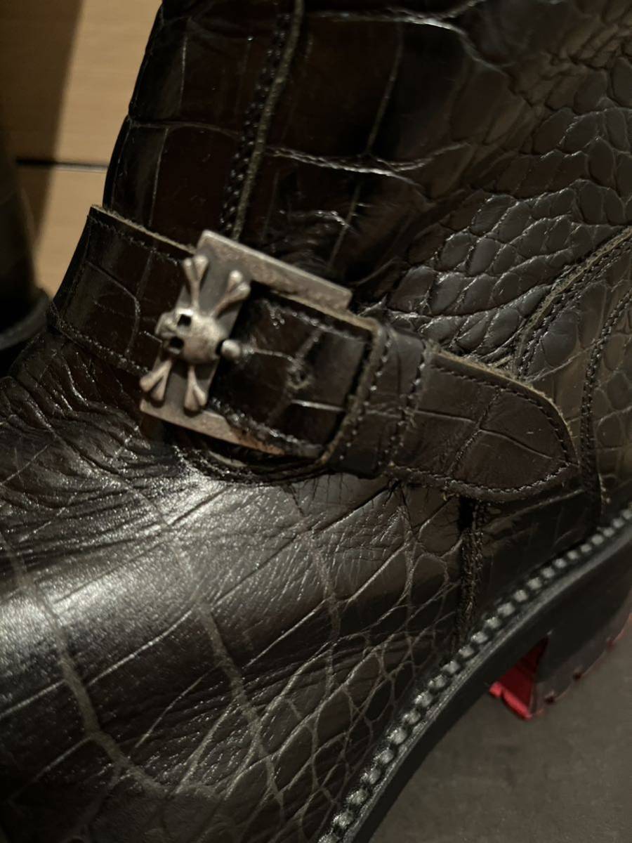 HIROMU TAKAHARA エンジニアブーツ クロコダイル型押し 定価12万 Roen