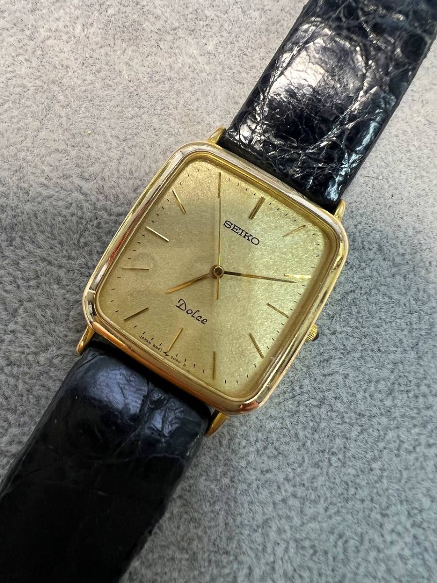 □稼働□SEIKO/セイコー□Dolce/ドルチェ□8N41-5040□QZ□10KT/10金