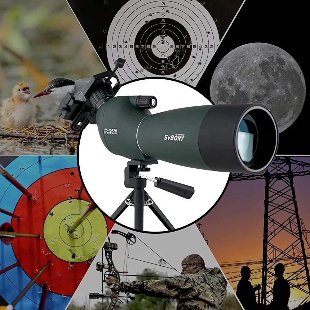 SV28 field scope 25-75x 70mm spo ting scope bird-watching archery scope height magnification IP65 waterproof FMC