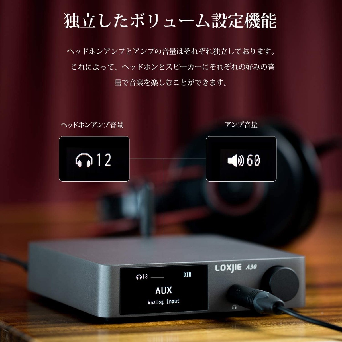 A30 パワーアンプ HI-FI ステレオ デジタルアンプ DAC ヘッドホンアンプ 一体「MA12070」アンプIC搭載/EQ・高低音調節可能/Bluetoo