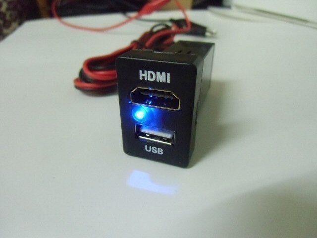 トヨタ 汎用 Aタイプ 増設 HDMI 入力+USB スイッチホール ナビ連携