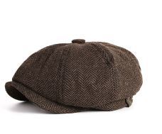 メンズ ハンチング帽子 キャスケット イギリス風 ベレー帽 キャップ 茶Ｌ60/ おしゃれ おすすめ 人気 春 秋 冬 紳士 クラシック レトロの画像2